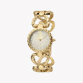 Just Cavalli Women's Gold Stainless Steel Watch, Silver Dial | Jc1l132m0075