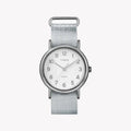 Timex Women's Silver Fabric Watch, White Dial | Tw2r92500