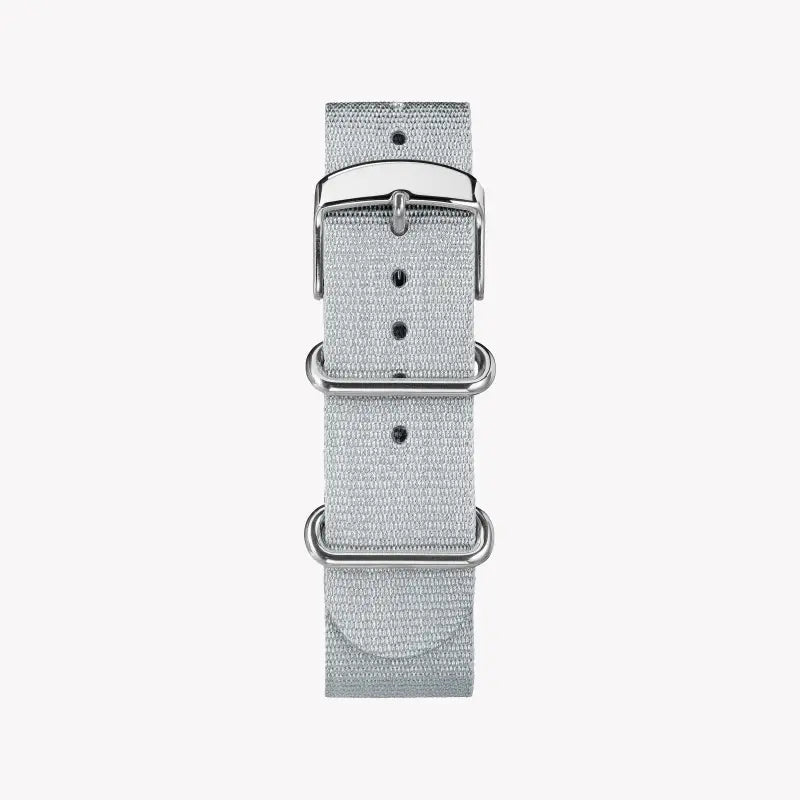Timex Women's Silver Fabric Watch, White Dial | Tw2r92500