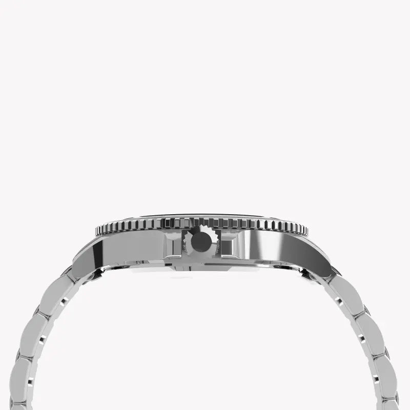 Timex Men's Silver Stainless Steel, Blue Dial | Tw2u13200