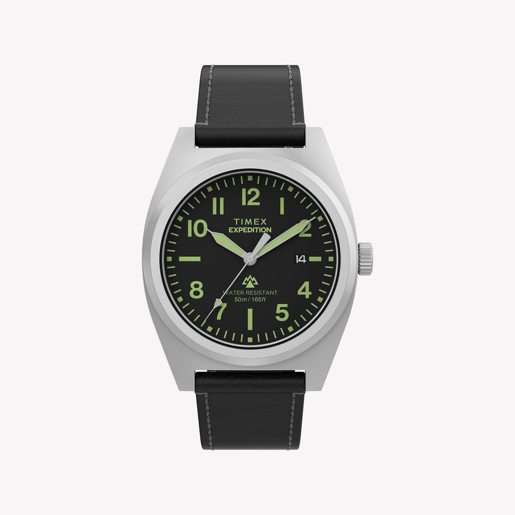 Timex Men's Silver-Tone Brass, Eco-conscious Black | TW2Y30700